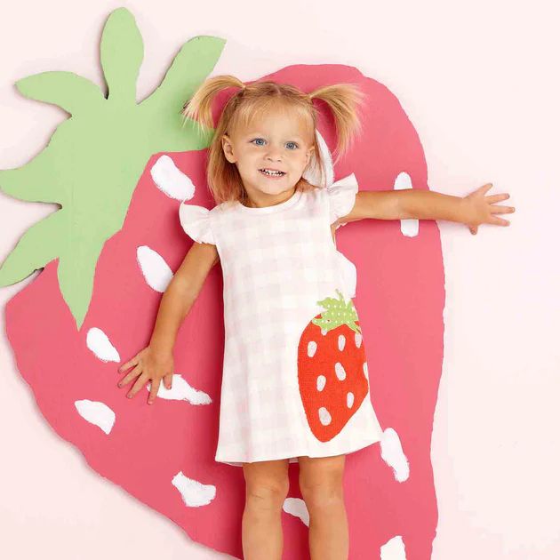 Strawberry Pink Check Dress | Classic Whimsy
