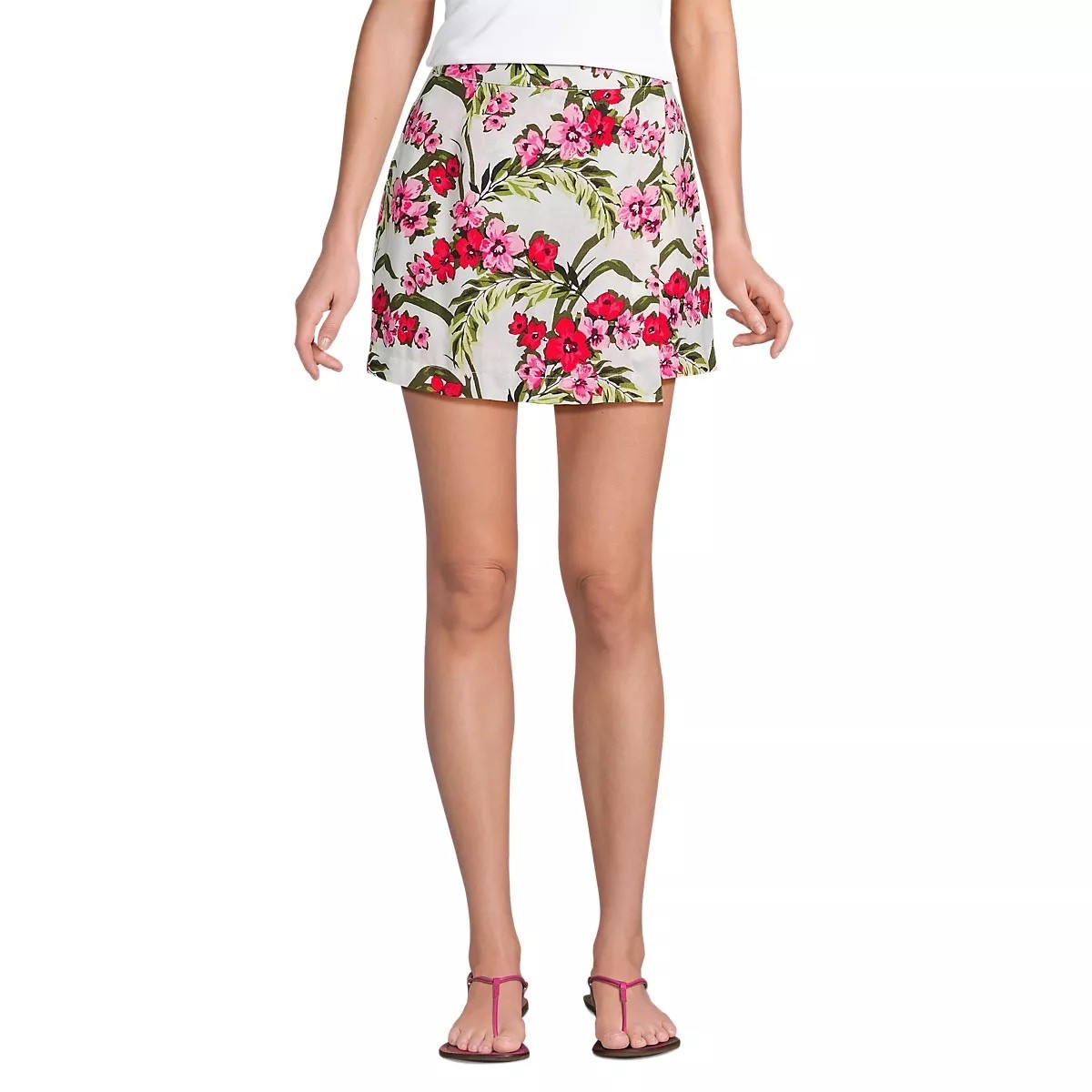 The skort I shared yesterday is sold out (only a size 2 left), but it also comes in this beautiful tropical print and white. I just ordered the tropical one!