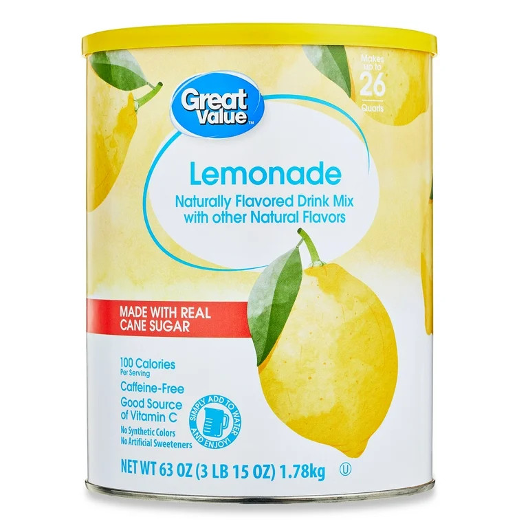 Great Value Lemonade, Powders, 26 Quart | Walmart (US)