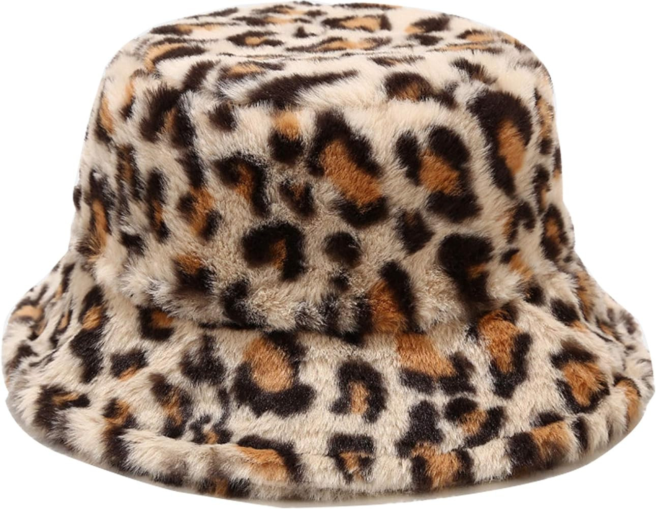Umeepar Winter Faux Fur Fuzzy Bucket Hat Fluffy Warm Hat for Women Men | Amazon (US)