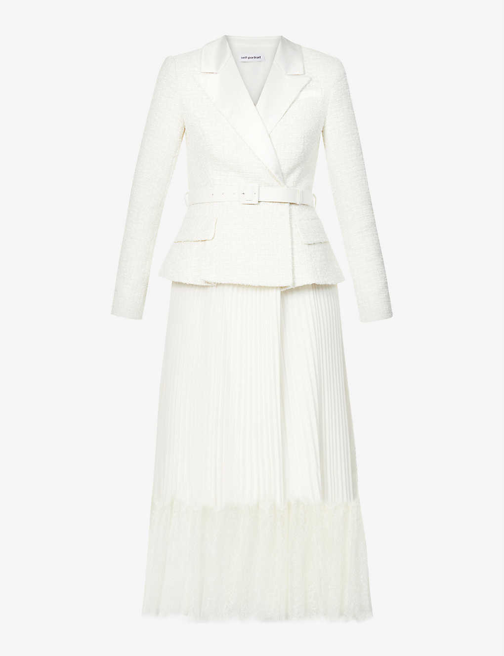 Pleated woven midi dress | Selfridges