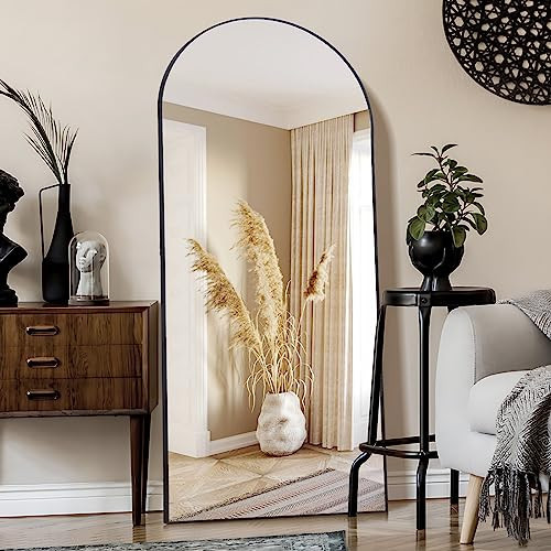 KOCUUY Oversized Arched Full Length Mirror, 71"x30", Black Extra Large Full Body Mirror for Bedroom, Wall Mirror Hanging Standing Or Leaning Metal Frame Body | Amazon (US)
