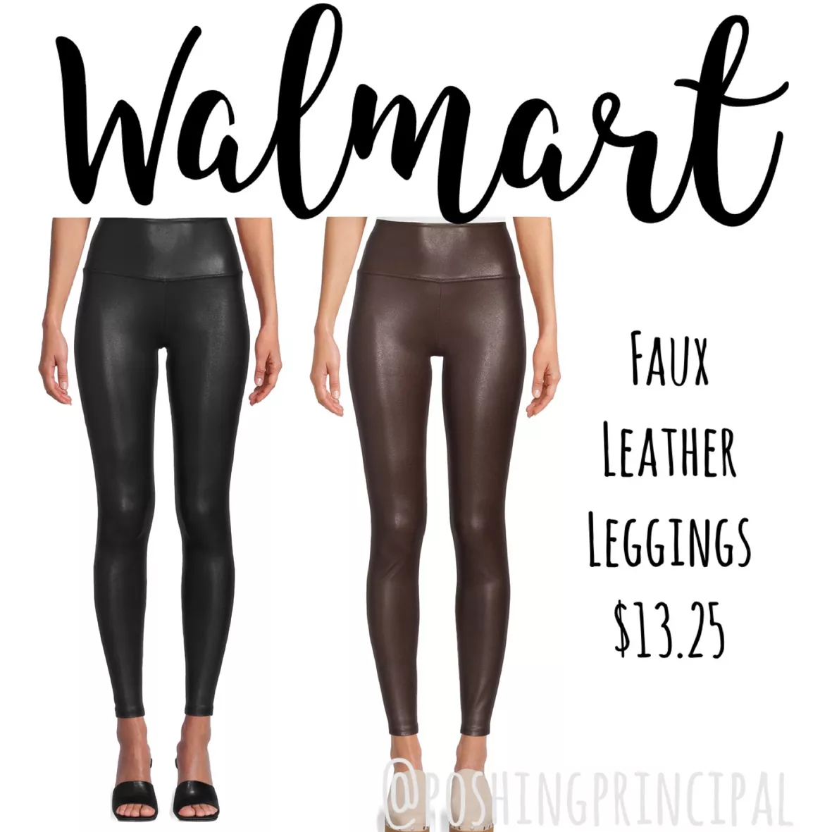 time and tru Time and Tru Women's Faux Leather Leggings - Walmart