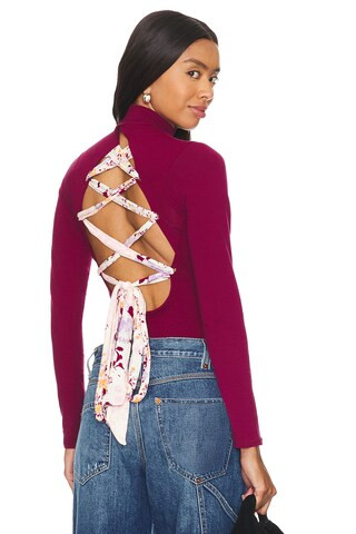 x Intimately FP Straps In The Back Bodysuit In Wine | Revolve Clothing (Global)