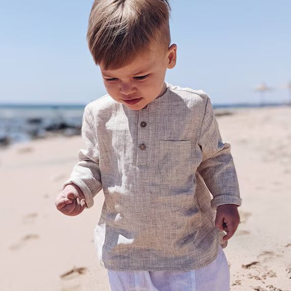 NEW Linen shirt for a boy  26 colours available  Sizing | Etsy | Etsy (US)