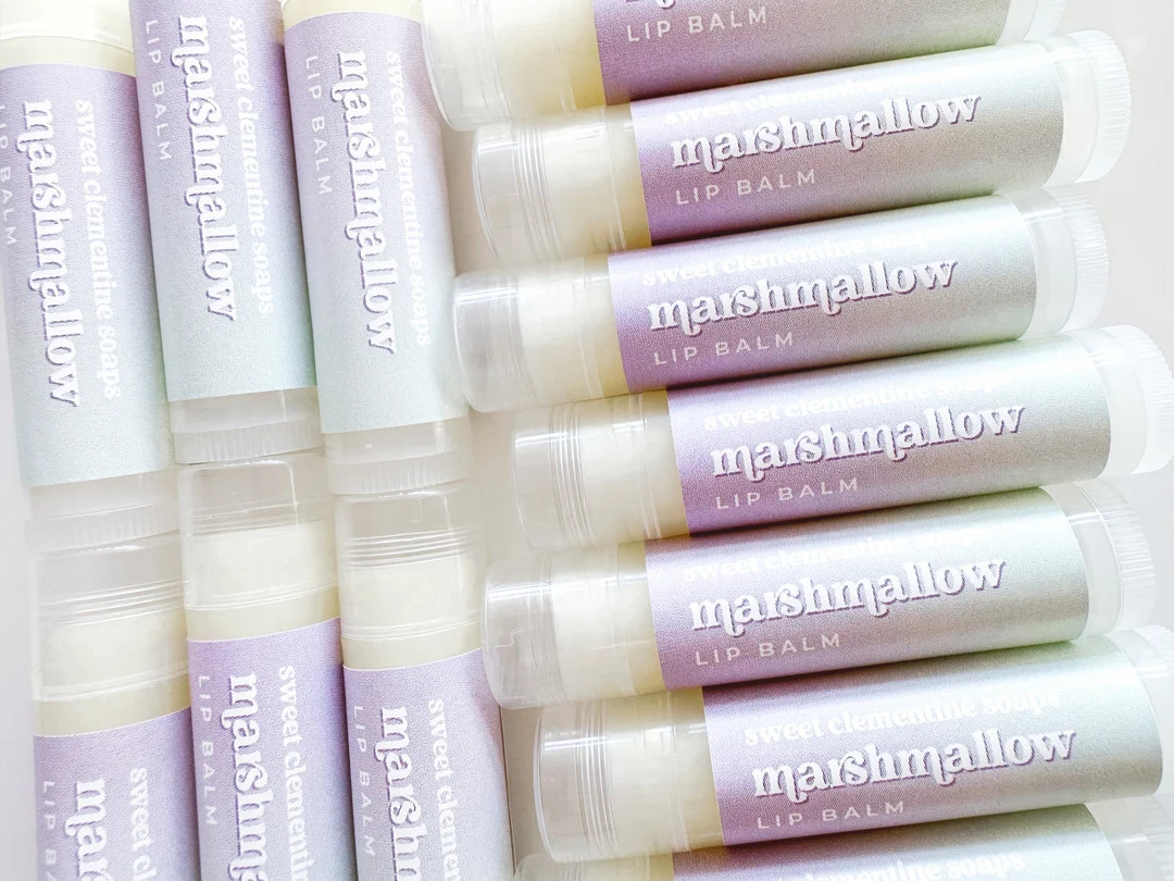 Marshmallow Lip Balm Lip Gloss Moisturizing Avocado and - Etsy | Etsy (US)