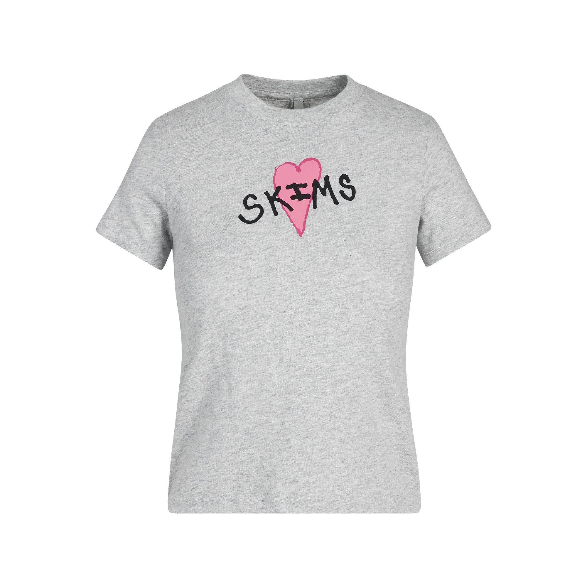 WORN IN JERSEY T-SHIRT | LIGHT HEATHER GREY SKIMS HEART | SKIMS | SKIMS (US)