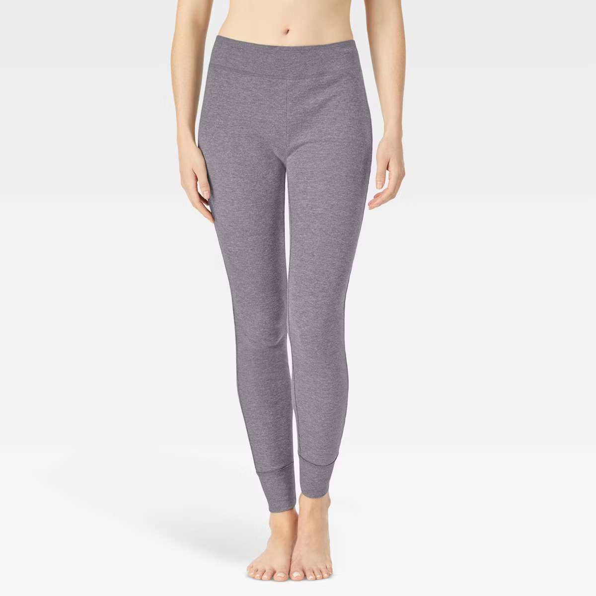 Warm Essentials by Cuddl Duds Women's Waffle Thermal Leggings - Graphite Heather XXL | Target