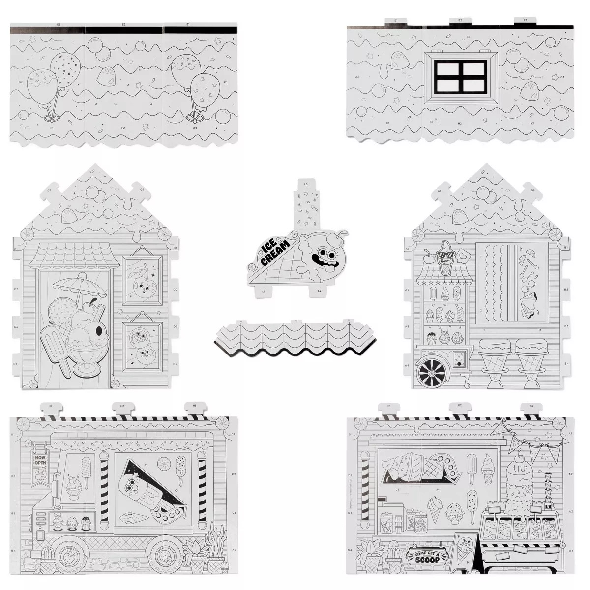 Color-Your-Own Ice Cream Shop Fort - Mondo Llama™ | Target