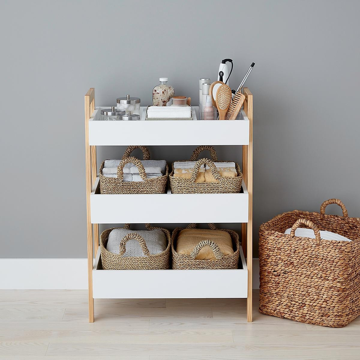White Multi-Purpose 3-Tier Shelf | The Container Store