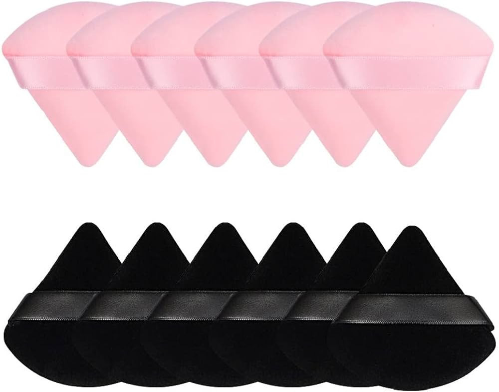 Pimoys 12 Pieces Powder Puff Soft Face Triangle Makeup Puffs for Loose Powder Body Cosmetic Found... | Amazon (US)
