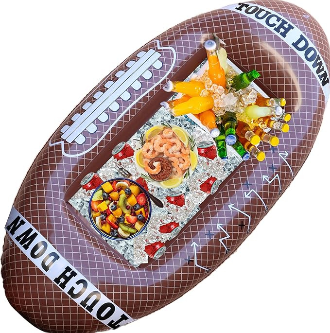 GIFTEXPRESS 1PC Inflatable Football Beverage Cooler for Football Party Decoration, Floating Ice S... | Amazon (US)