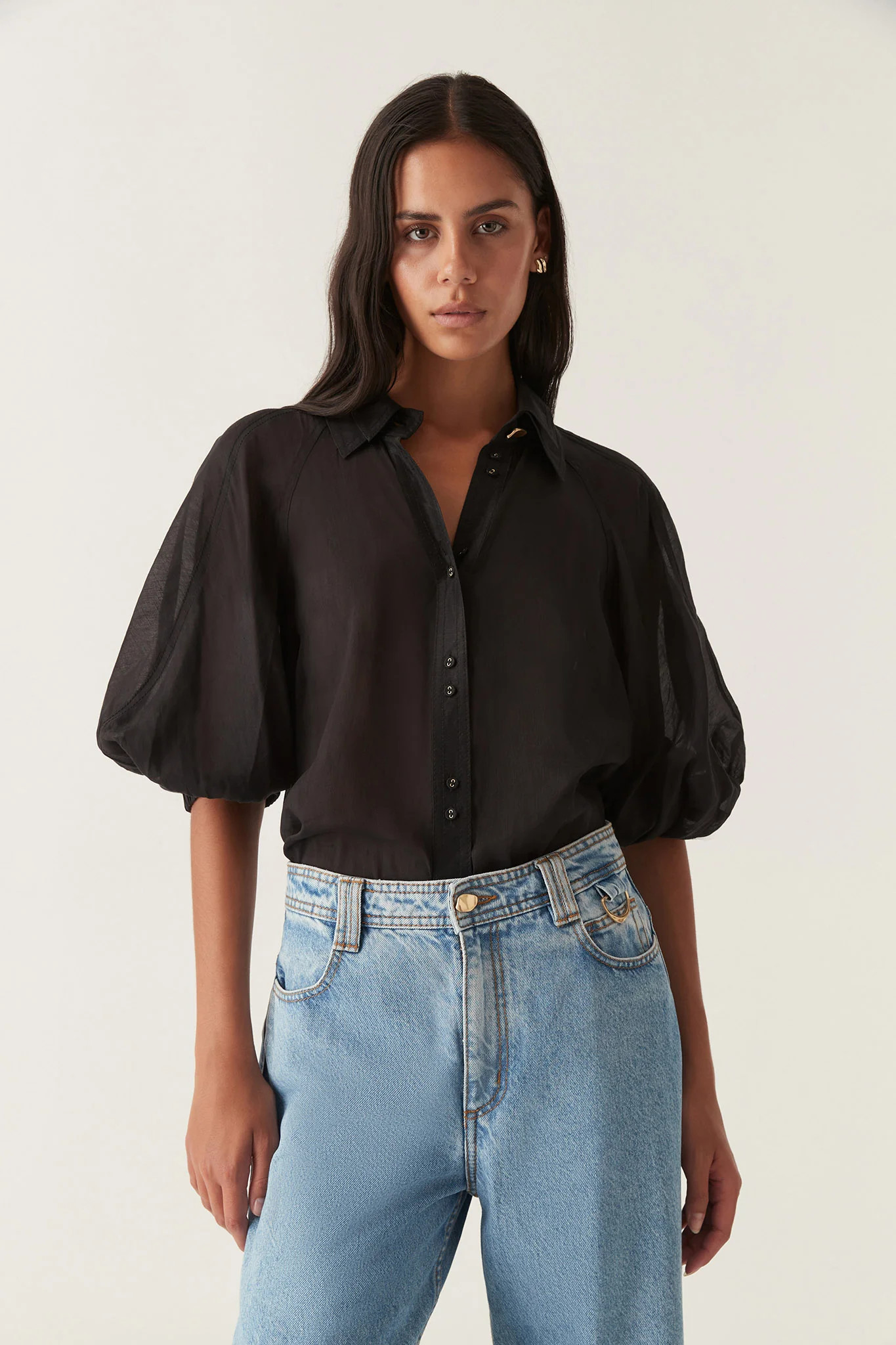 Palms Puff Sleeve Shirt | aje. (Australia and New Zealand)