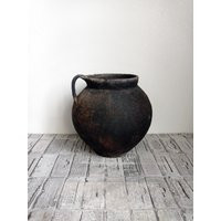 Vintage Black Clay Vase Rustic Wabi Sabi Vessel, 1940S-50S | Etsy (US)