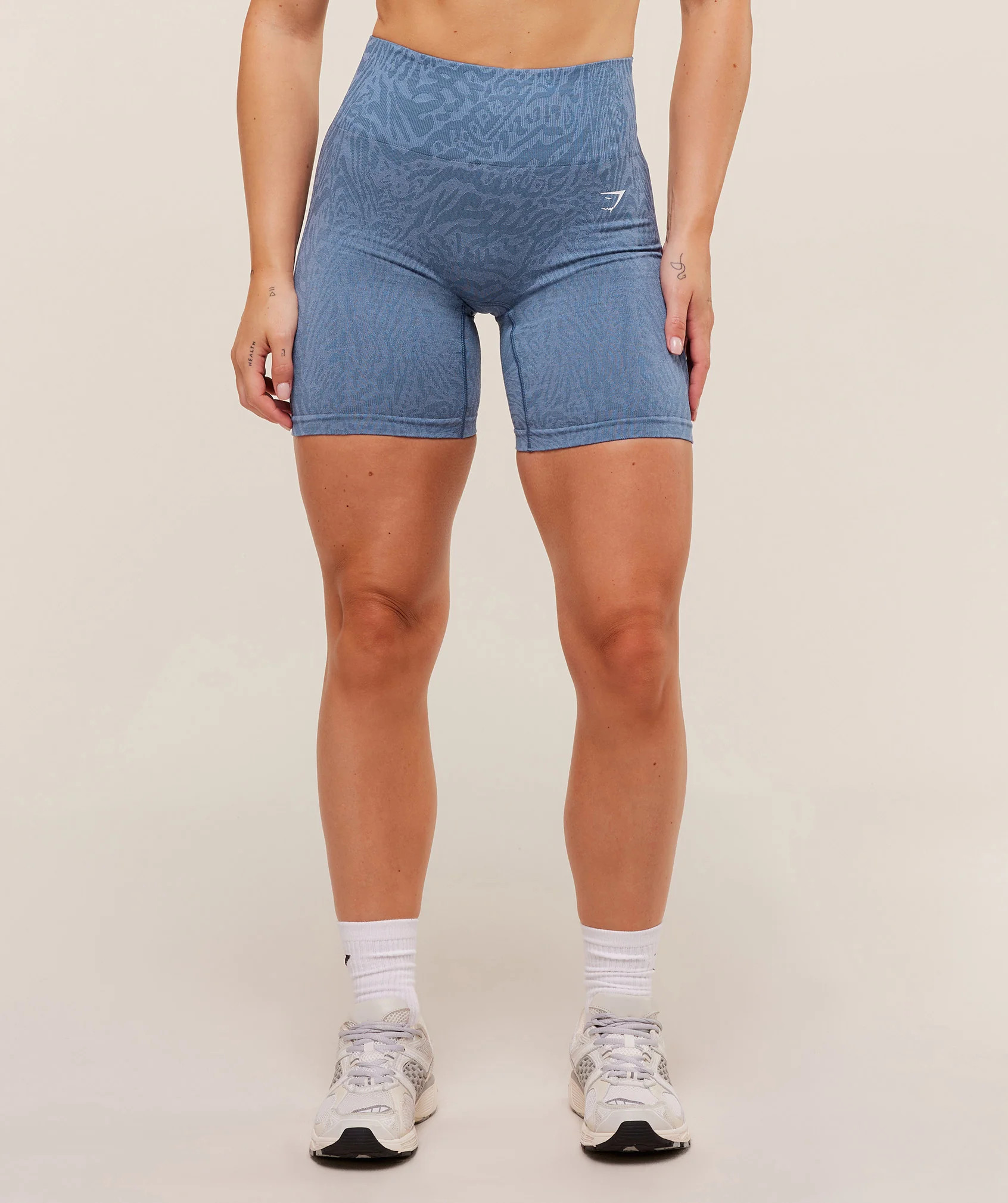 Gymshark Adapt Animal Seamless Shorts - Worn Blue/Peri Blue | Gymshark US