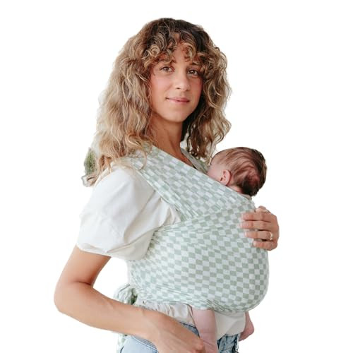 Solly Baby Wrap, Buttery-Soft Baby Carrier Newborn to Toddler 8-25 Lbs,Lightweight & Hands-Free Infant Wrap, Breathable Summer Carrier, Baby Wearing & Postpartum Essential, New Mom Gift, Fern Chequer | Amazon (US)