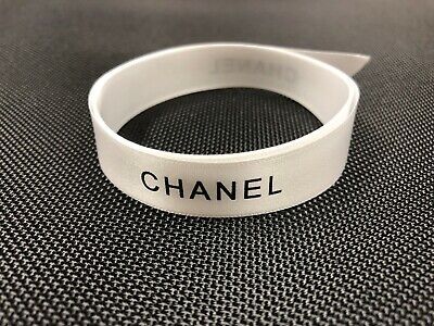 Authentic CHANEL Logo White and Black Satin Ribbon by the Yard NEW 5/8" Inch | eBay US