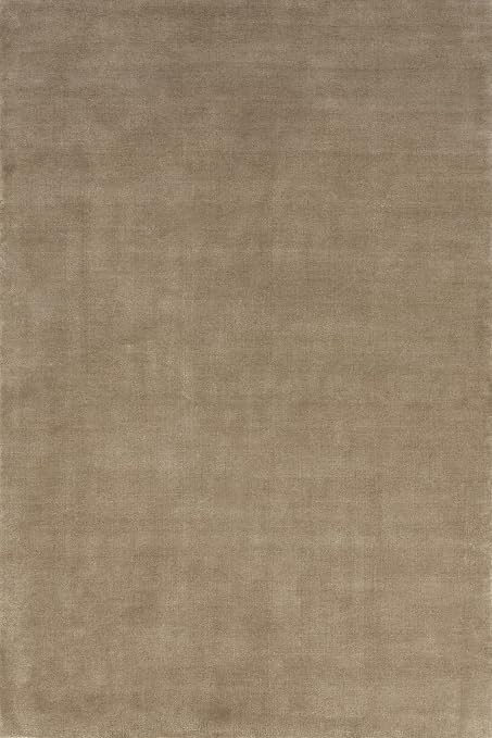 Dash & Albert Zephira Tan/Grey, 5' x 8', Solid, Soft and Cozy, High Traffic, Stain Resistant, Eas... | Amazon (US)