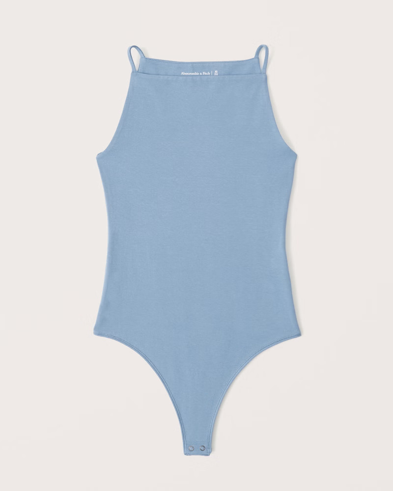 Cotton Seamless Fabric Boatneck Bodysuit | Abercrombie & Fitch (US)