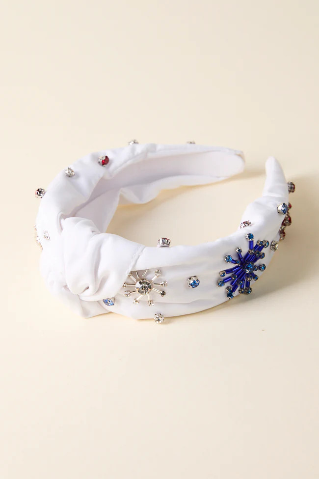 White Fireworks Headband | Pink Lily