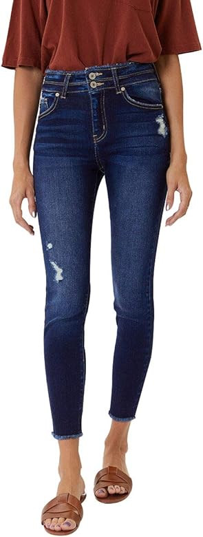 Kancan Women's High Rise Ankle Skinny Jeans - KC7317 (Dark Wash, 11/29) at Amazon Women's Jeans s... | Amazon (US)