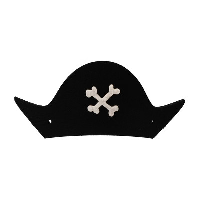 6ct Pirate Cove Wearable Felt Hat White/Black - Spritz™ | Target