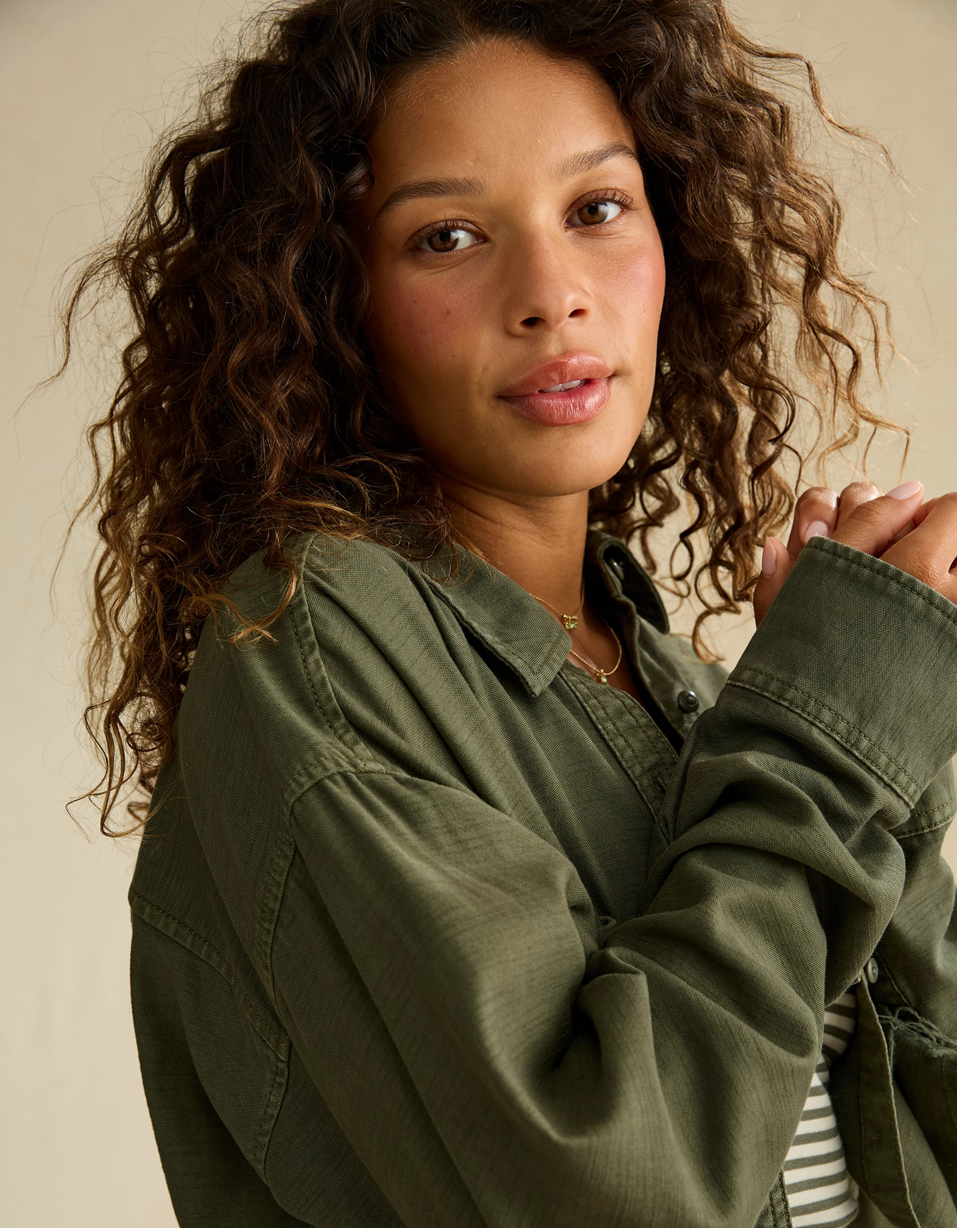 AE Cropped Button-Up Shirt | American Eagle Outfitters (US & CA)
