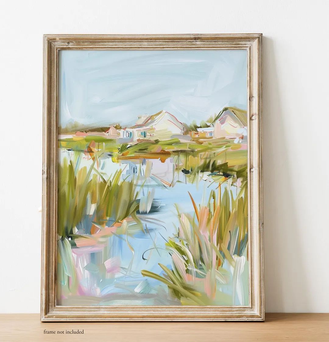 FINE ART PRINT Lowcountry Marsh Painting, Abstract Landscape Painting, Beach House, Grandmillenia... | Etsy (US)