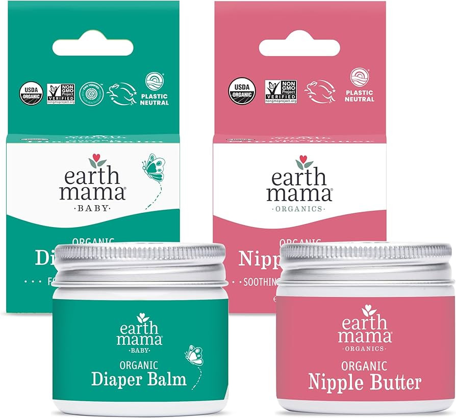 Earth Mama Nipple Butter™ & Diaper Balm | Nipple Cream & Organic Skincare for Baby | Breastfeed... | Amazon (US)