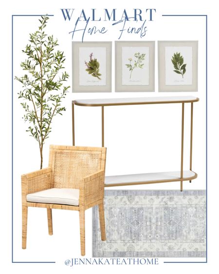 Walmart home finds include rattan chair, rug runner, console table, faux tree, herb canvas prints.

Home decor, neutral home decor, coastal home decor, neutral decor

#LTKstyletip #LTKhome #LTKunder100