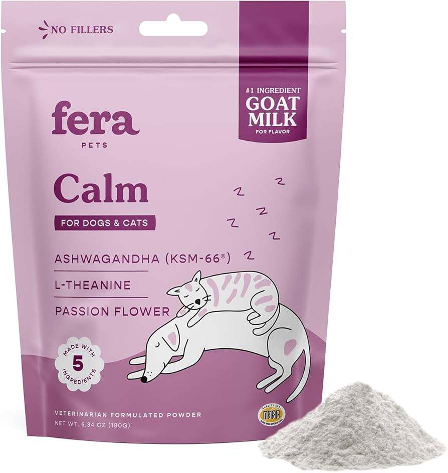 Fera Pet Organics Calming Goat Milk Cat & Dog – Vet Created - Pet Anxiety, Stress & Hyperactivi... | Amazon (US)