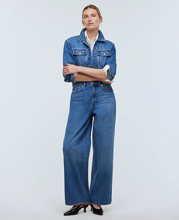 Denim Wide-Leg Coverall Jumpsuit in Byrne Wash | Madewell | Madewell