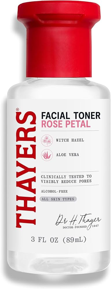 Thayers Alcohol-Free Rose Petal Witch Hazel Facial Toner for Glowing Skin, Soothing, Hydrating, R... | Amazon (US)