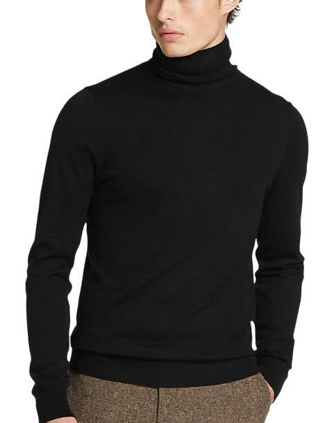 Paisley & Gray Lightweight Turtleneck Sweater, Black | The Men's Wearhouse