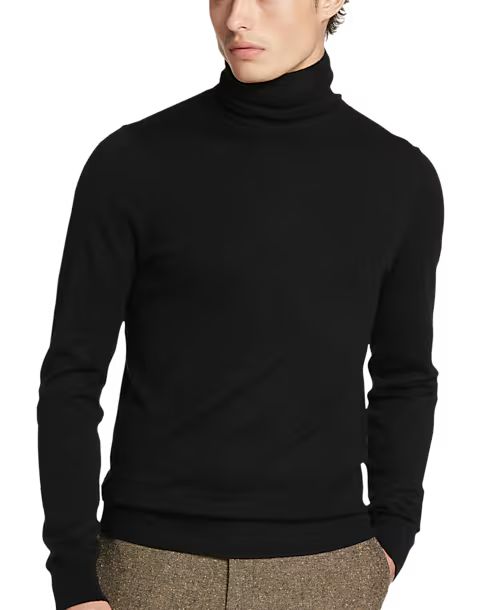 Paisley & Gray Lightweight Turtleneck Sweater, Black | The Men's Wearhouse