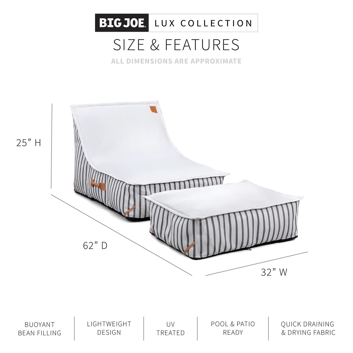 Big Joe Lux Sealander Pool Float and Patio Chair, No Inflation Needed | Wayfair North America