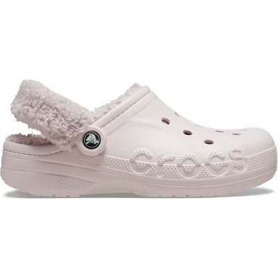 Crocs Adult Baya Lined Fuzz Strap Clog Slippers, Barely Pink, W12/M10 | Target