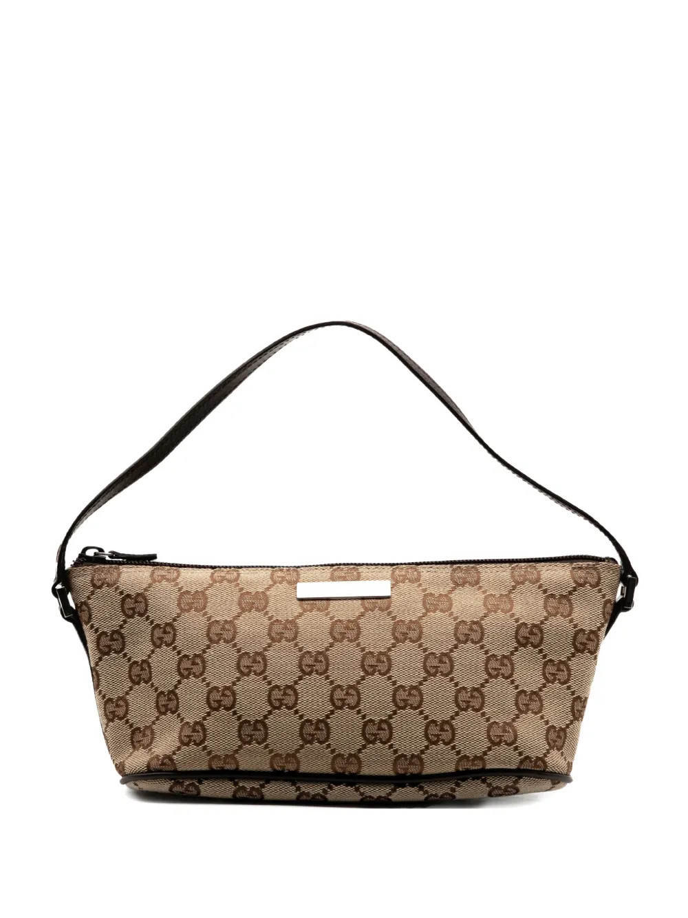 Gucci Pre-Owned 2000-2015 GG Canvas Boat Shoulder Bag | Brown | FARFETCH | Farfetch Global