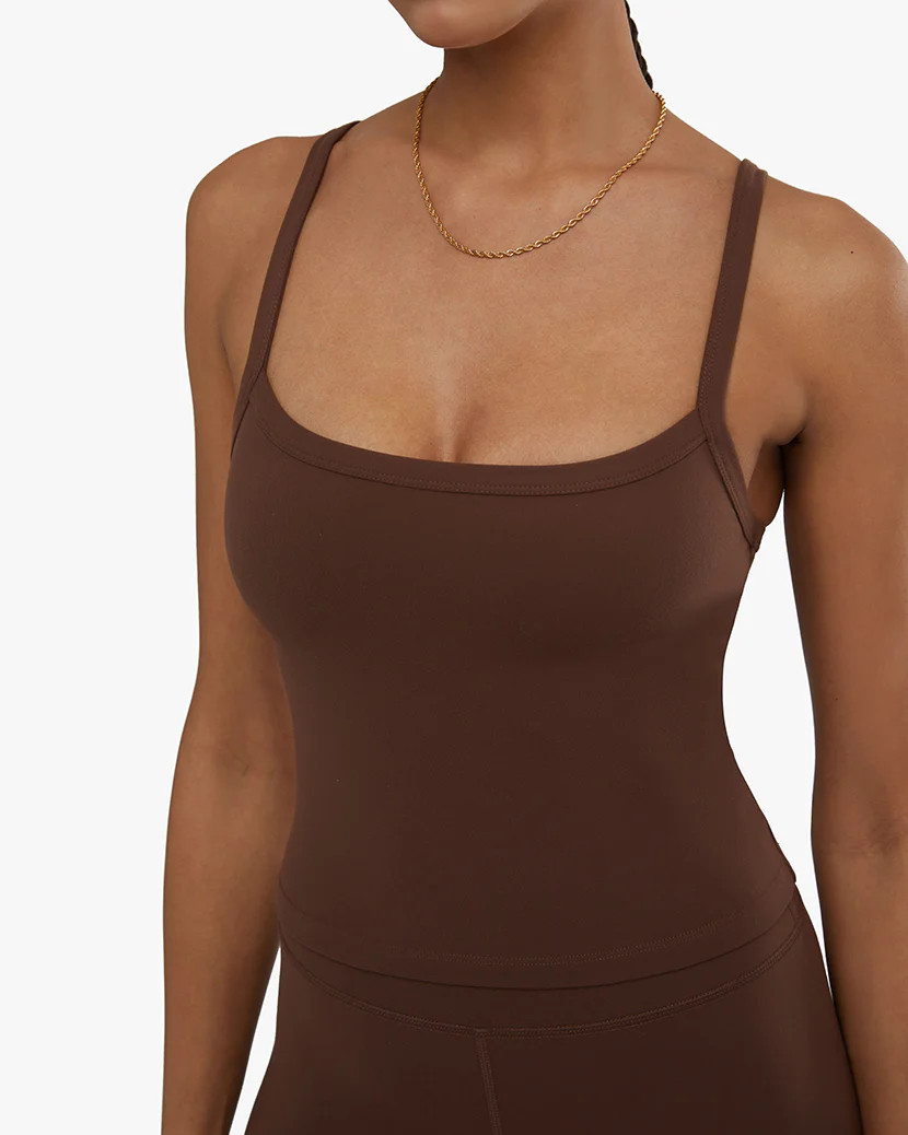 Wide Strap Scoop Tank | We Wore What