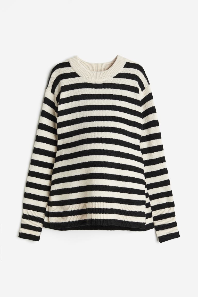 MAMA Before & After Sweater - Cream/black striped - Ladies | H&M US | H&M (US + CA)