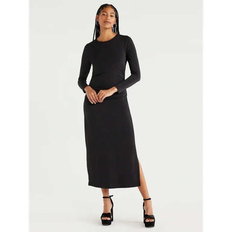 Scoop Women’s Gathered Waist Maxi Dress, Sizes XS-XXL | Walmart (US)