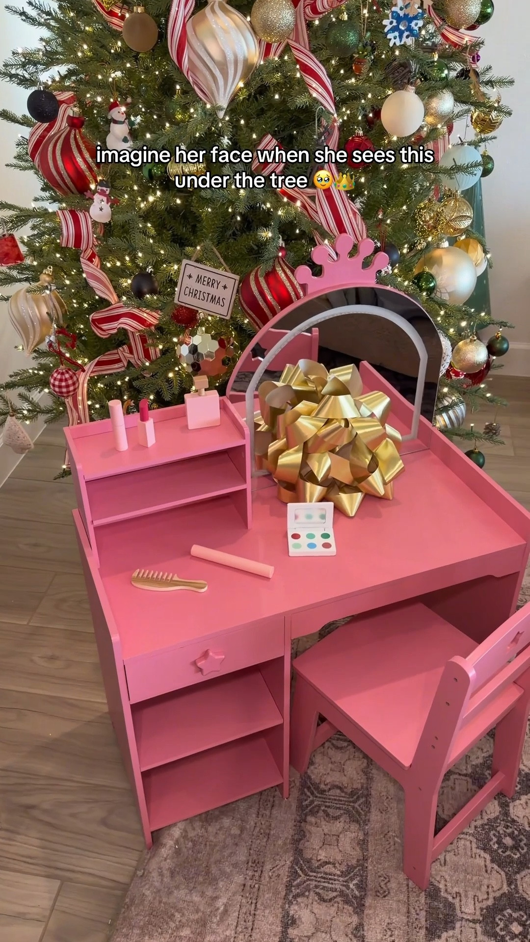 This little girls princess vanity is everything and more 👑🎀🥹
My girly girl is going to love being just like mom with her pretend makeup and sitting at her very own vanity. love that this has storage and a light up mirror that has different lighting modes!! This is the cutest gift for girls linked below #vanity #kidsvanity #playmakeup #giftsforgirls #kidsgiftguide


#LTKKids #LTKmomlife #LTKGiftGuide
