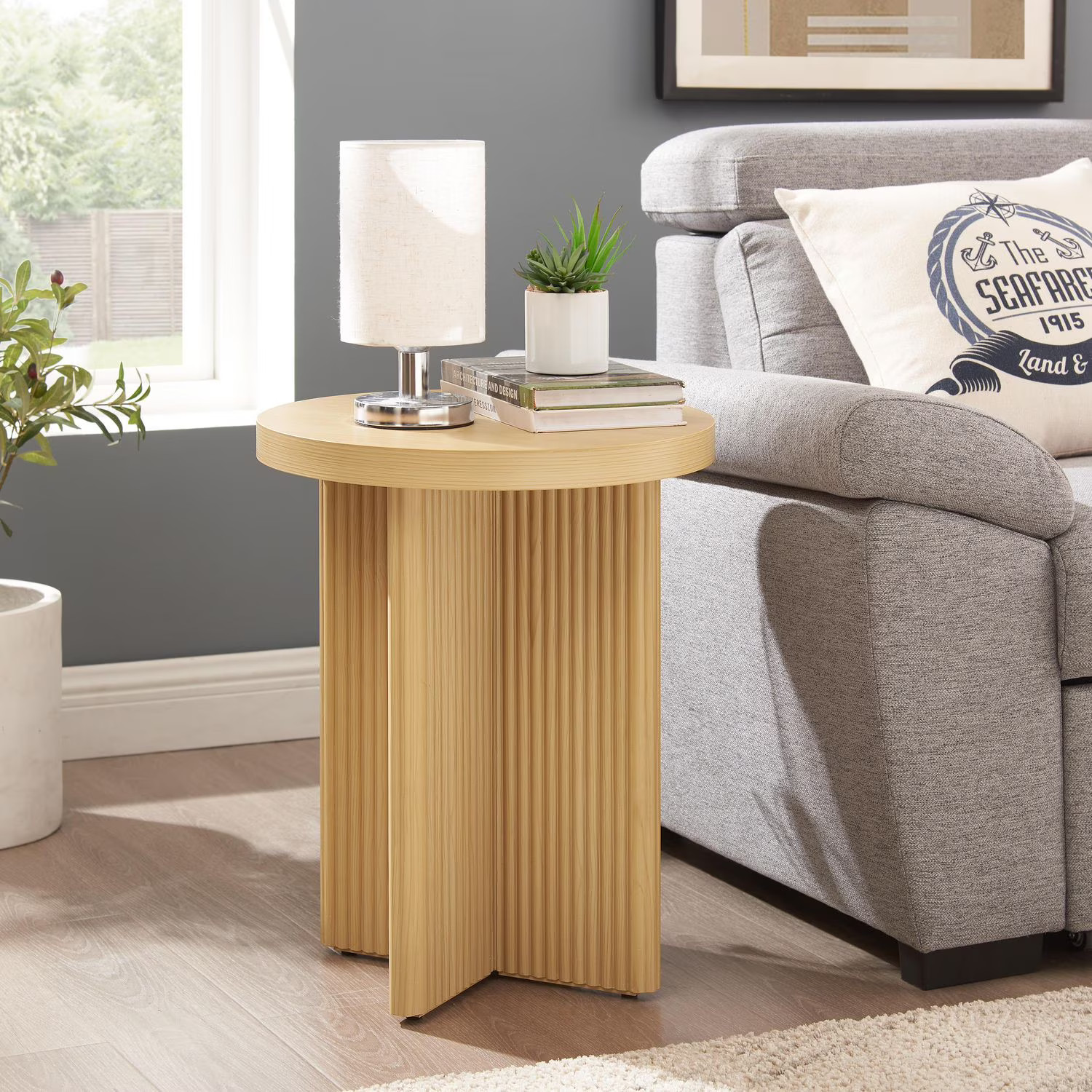 Better Homes & Gardens Lillian Fluted End Table, Light Honey | Walmart (CA)