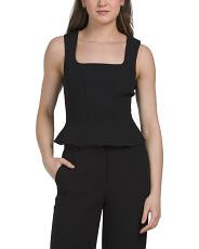 Crepe Back Zipper Closure Top | TJ Maxx