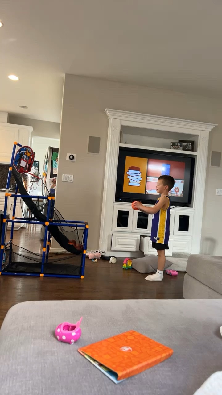 Inside basketball hoop that is easy to move! 

#LTKfamily #LTKkids #LTKVideo