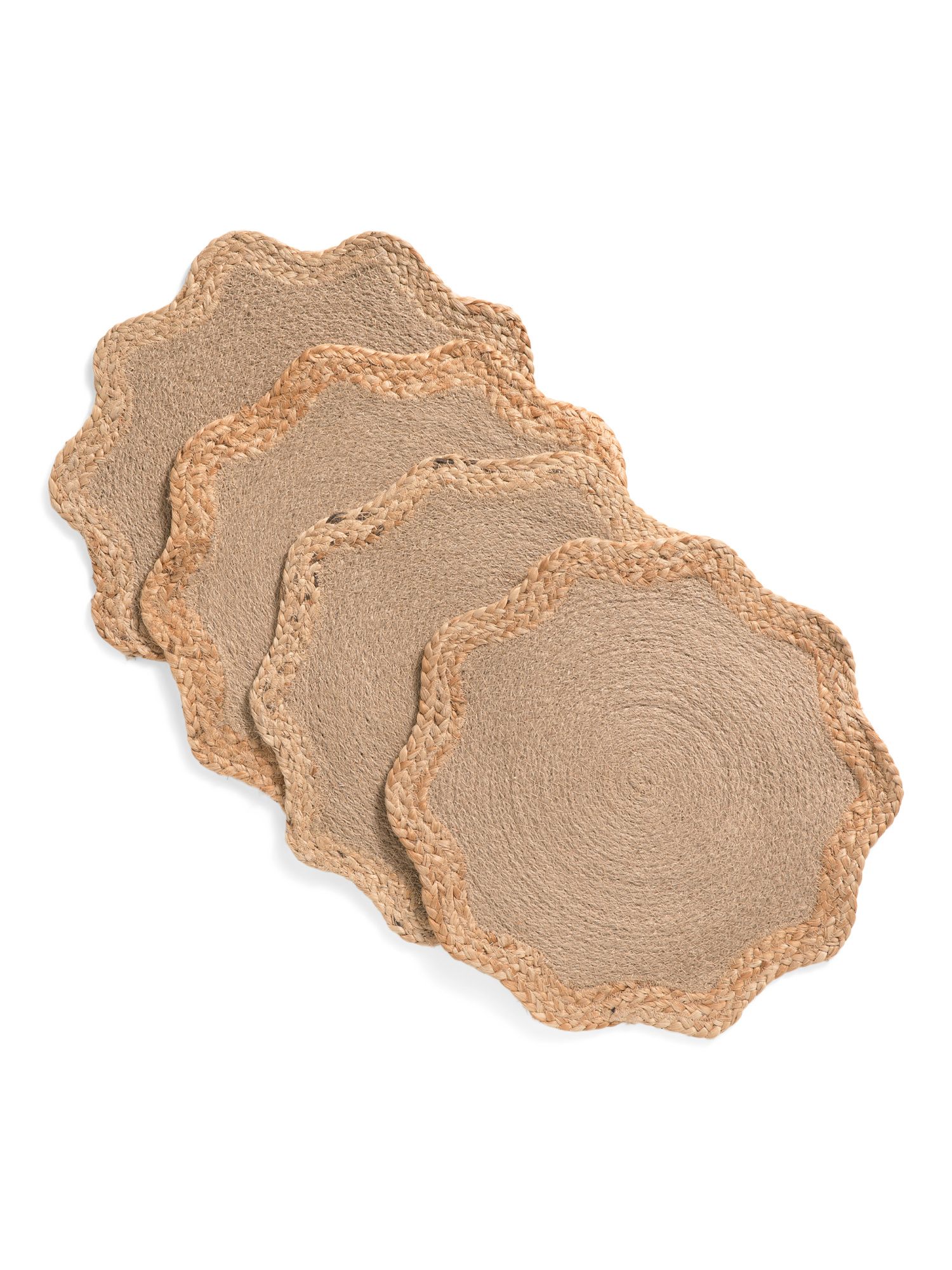 Set Of 4 Natural Jute Squiggle Placemats | Kitchen & Dining Room | Marshalls | Marshalls