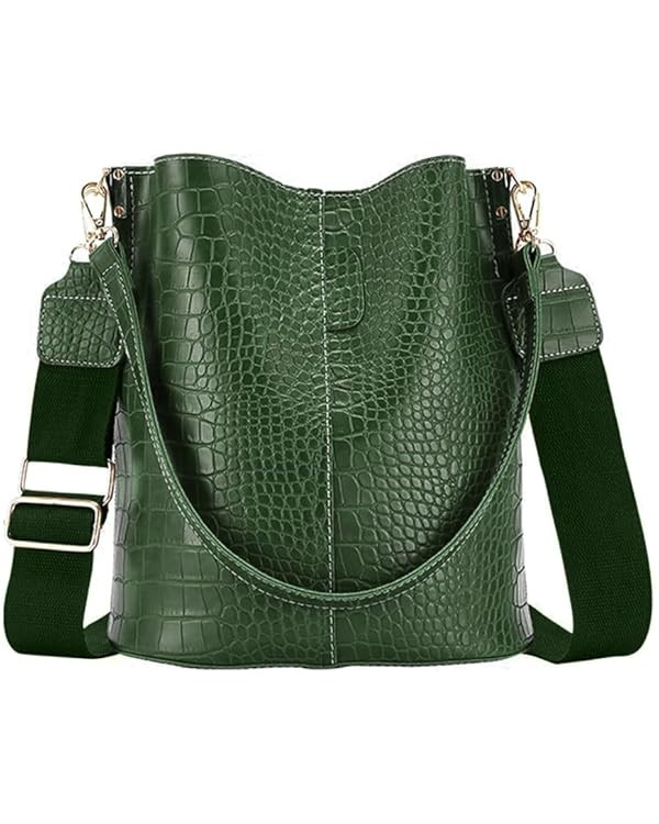 Women Hobo Shoulder Bag, Crocodile Pattern Handbags Large Capacity Crossbody Bag | Amazon (US)