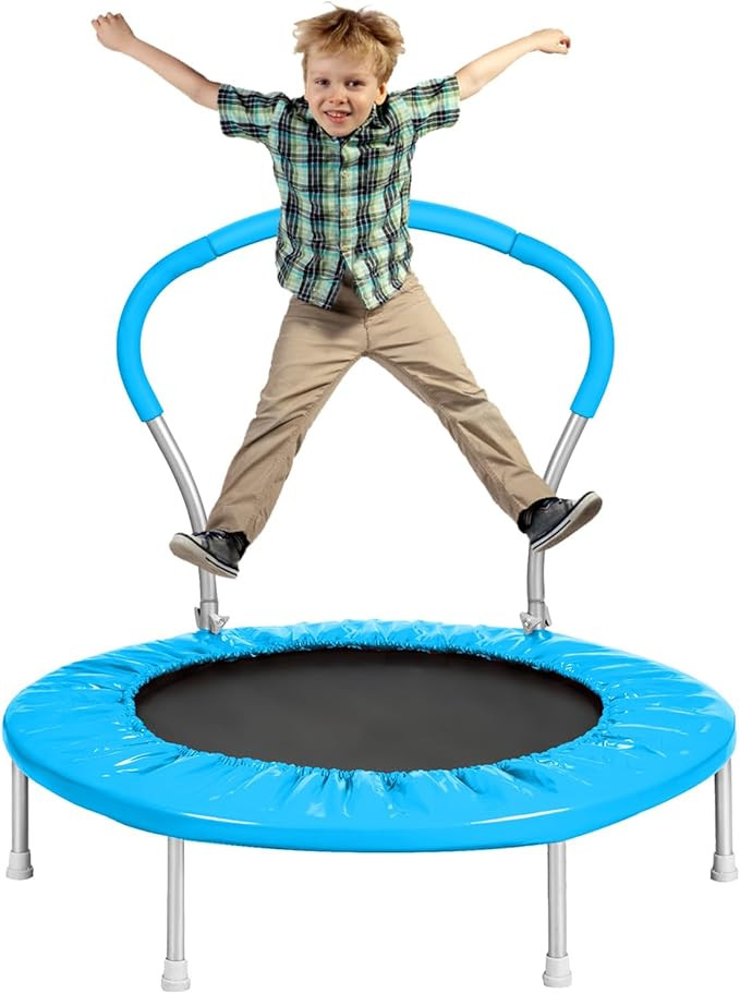 Lyromix 36Inch Kids Trampoline for Toddlers with Handle, Indoor Mini Trampoline for Kids, Small R... | Amazon (US)