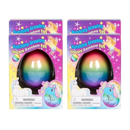 4PC Surprise Growing Unicorn Hatching Rainbow Egg Kids Toys Novelty Asst Colors | Walmart (US)