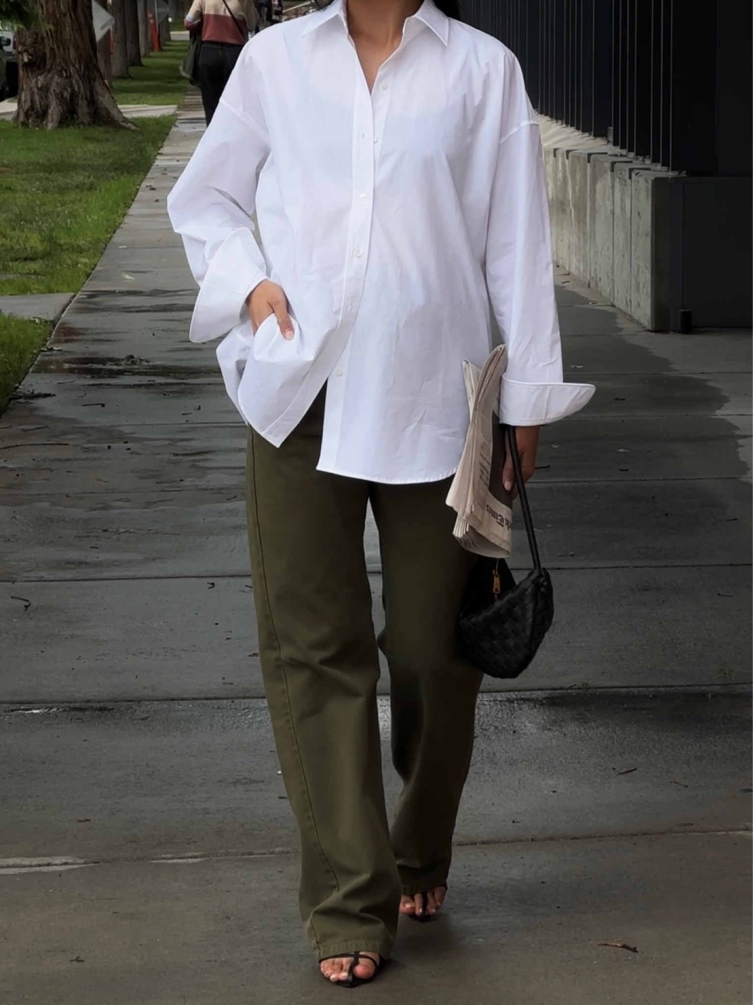 If you’re looking for a well tailored crisp oversized button down, this Nili Lotan shirt is my new favorite. I’ve been searching for one that’s lightweight but made out of cotton / thread count heavy enough so it doesn’t wrinkle easily.

Pants are also by Nili Lotan, so comfortable but I would size down so it fits better on the waist and would still give you that loose look. 

#LTKSeasonal #LTKFind #LTKstyletip